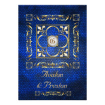 Emperor Blue Save The Date Fleur Invitation