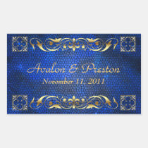 Emperor Blue Save The Date Sticker