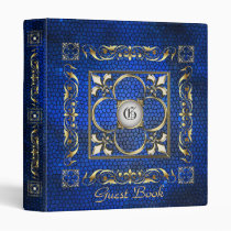 Emperor Fleur De Lis Blue Guest Book Binder
