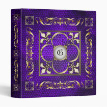 Emperor Fleur De Lis Purple Stain Glass Binder