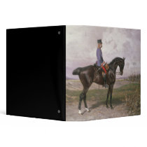 Emperor Franz Joseph I on his Austrian horse Vinyl Binder