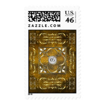 Emperor Gold Stained Glass Fleur De Lis Postage
