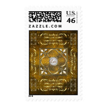 Emperor Gold Stained Glass Love Postage Stamp