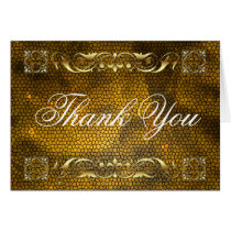 Emperor Gold Stained Glass Thank You NoteCard