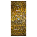 Emperor Gold Stained Glass Wedding Program Rack Card Template
