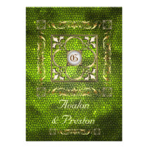 Emperor Green Save The Date Fleur Invitation