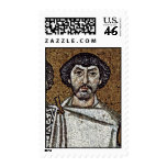 Emperor Justinian And His Court, And Bishop Maxim postage
