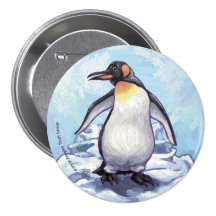 Emperor Penguin Button