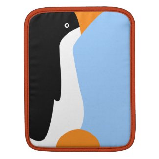 Emperor Penguin Cartoon iPad Sleeve rickshawsleeve