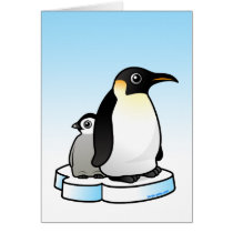 Emperor Penguin with Chick Card