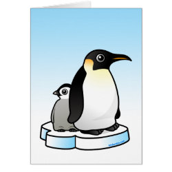 Customizable Penguin Family Greeting Card