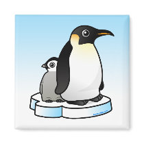 Emperor Penguin with Chick Refrigerator Magnets