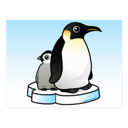 Customizable Penguin Family Postcard