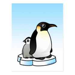 Customizable Penguin Family Postcard