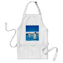 Emperor penguins by moonlight, Antarctica Apron
