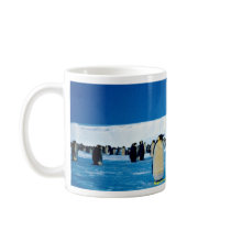 Emperor penguins by moonlight, Antarctica Mug