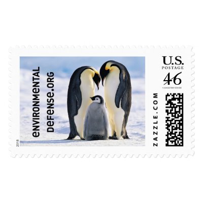 Emperor Penguins, Environmental Defense Postage by EnvironmentalDefense