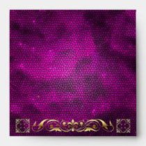 Emperor Pink Stained Glass Fleur Envelope