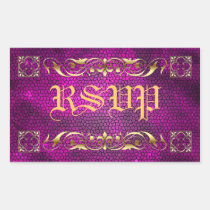 Emperor Pink Stained Glass RSVP Sticker