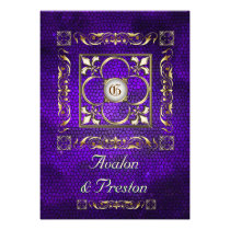 Emperor Purple Save The Date Fleur Invitation