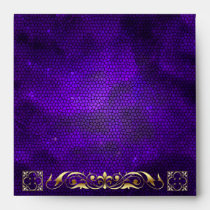 Emperor Purple Stained Glass Fleur Envelope