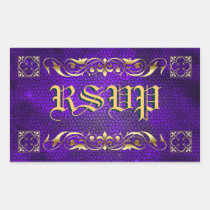 Emperor Purple Stained Glass RSVP Sticker