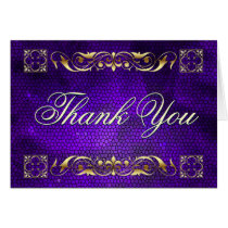Emperor Purple Stained Glass Thank You NoteCard