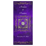Emperor Purple Stained Glass Wedding Program Custom Rack Cards