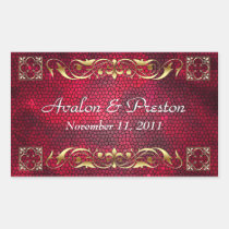 Emperor Red Save The Date Sticker
