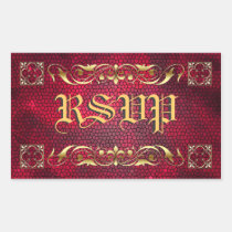 Emperor Red Stained Glass RSVP Sticker
