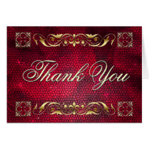 Emperor Red Stained Glass Thank You NoteCard