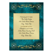Emperor Teal Fleur Guest Info Business Card