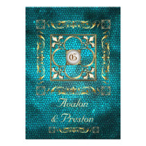 Emperor Teal Save The Date Fleur Invitation