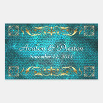 Emperor Teal Save The Date Sticker