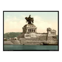 Emperor William's Monument, Coblenz, the Rhine posters by eyecandy Emperor William's Monument, Coblenz, the Rhine posters