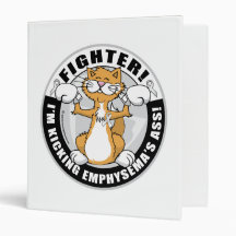 Emphysema Cat Fighter 3 Ring Binder