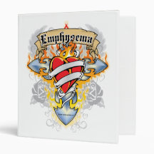 Emphysema Cross & Heart Vinyl Binders
