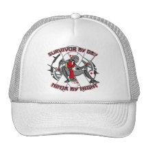 Emphysema Survivor By Day Ninja By Night Mesh Hats