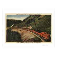 Empire Builder Train Postcards