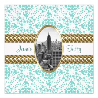 Empire State Building 01 B&W Wedding Invitation