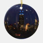 Empire State Building all in Blue, NYC Skyline 02 Christmas Tree Ornament