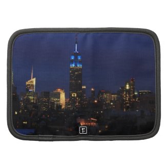 Empire State Building all in Blue, NYC Skyline Folio Planner