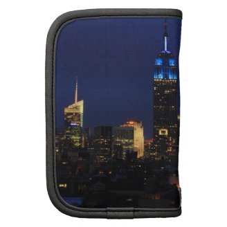 Empire State Building all in Blue, NYC Skyline Folio Planner