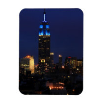 Empire State Building all in Blue, NYC Skyline Flexible Magnet