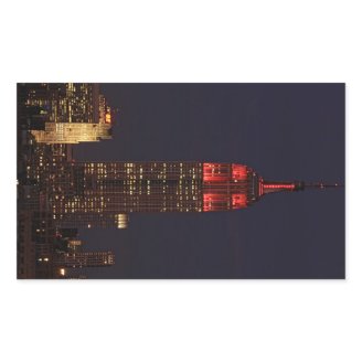 Empire State Building all in red Stickers