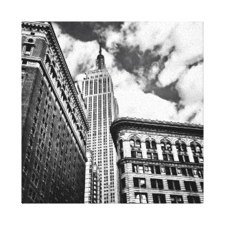 Empire State Building and Skyscrapers Stretched Canvas Prints