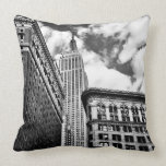 Empire State Building and Skyscrapers Throw Pillows