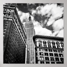 Empire State Building and Skyscrapers Poster
