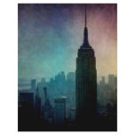 Empire State Building at colorful dusk flyers