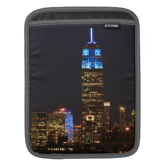 Empire State Building Blue for Autism 2012 iPad Sleeves